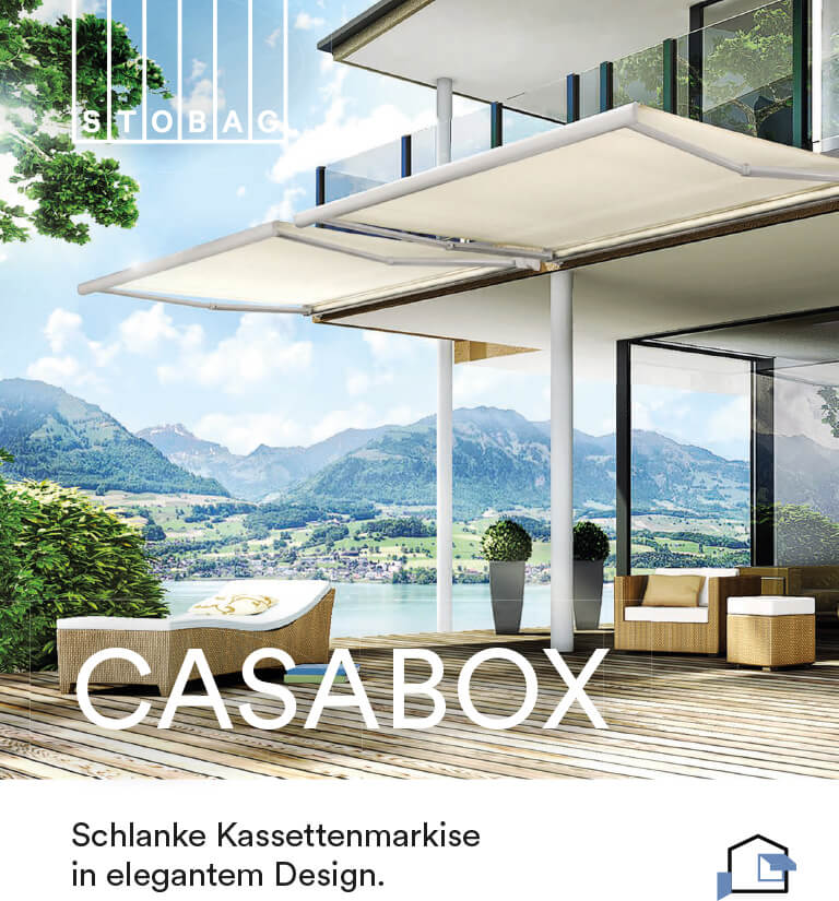 Laden Sie die Brochüre zur Casabox Markise herunter