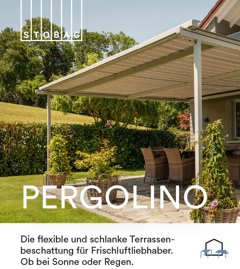Laden Sie die Brochüre zur Pergolino Markise herunter