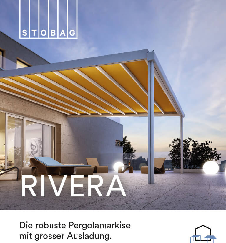 Laden Sie die Brochüre zur Rivera Markise herunter