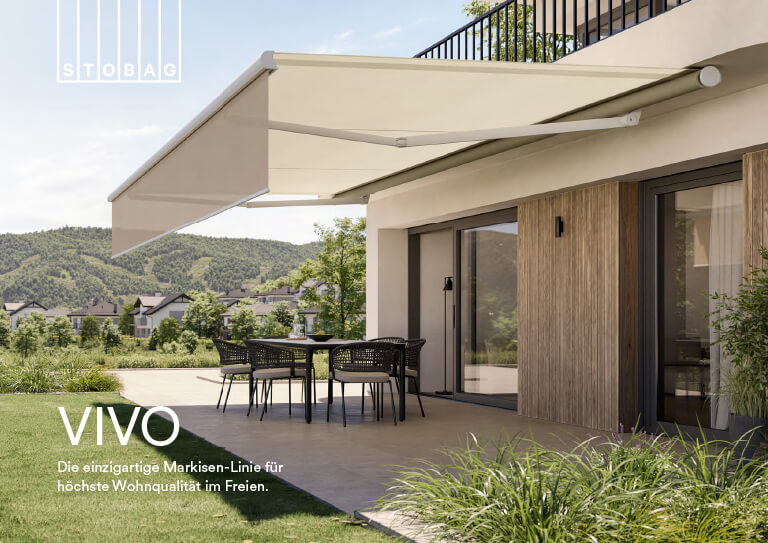 Laden Sie die Brochüre zur Vivo Markise herunter